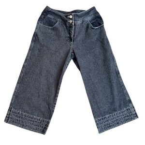 Women's Black Cropped Jeans by Jeanology - Straight Leg - Size 8